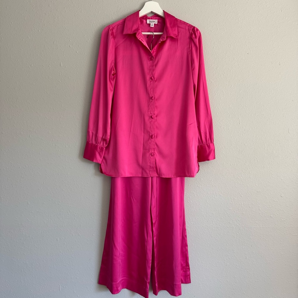 Lucy’s Whims x The Drop Pink‎ Satin 2-Piece Set - XS